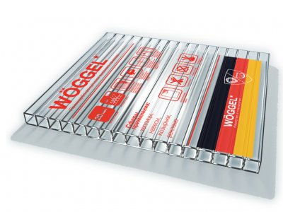 Сотовый поликарбонат Woggel 4 мм 2,1м х 12,0 м БЕCЦВЕТНЫЙ