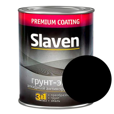Slaven грунт-эмаль черный 1,1 кг