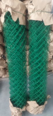 Плетеная сетка с покрытием ПВХ (зеленая) 55х55х2,5мм(1,5х10м)